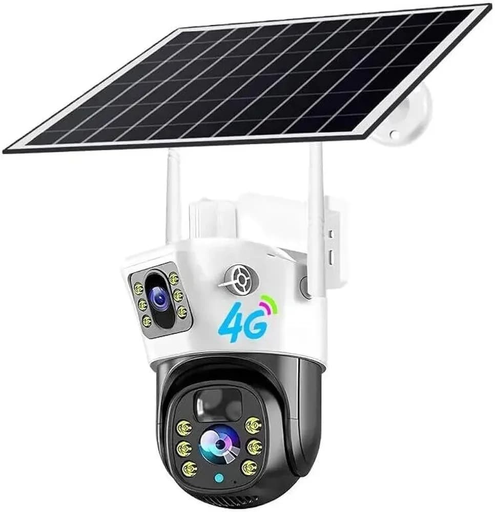 4G Solar Dual Camera 5MP Live View Night Vision Security Camera