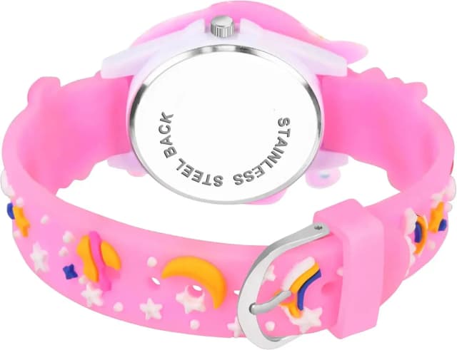 Girl's unicorn silicone wristwatch